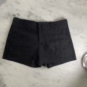 Vince black linen shorts